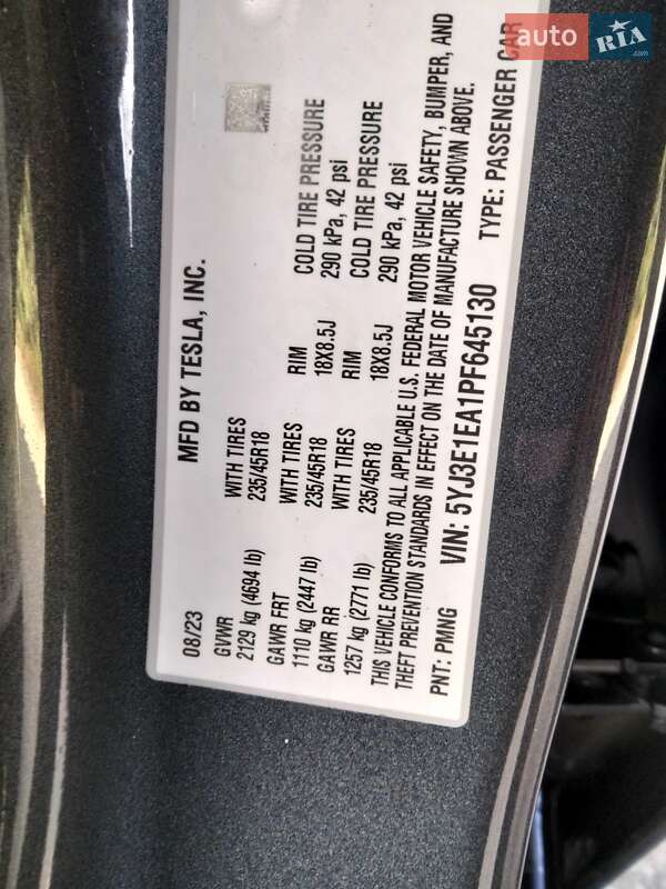 Седан Tesla Model 3 2023 в Тернополі фото 23 Седан Tesla Model 3 2023 в Тернополі