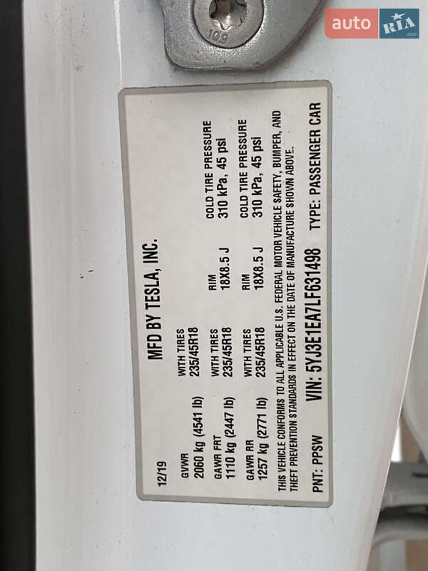 Седан Tesla Model 3 2019 в Білій Церкві фото 35 Седан Tesla Model 3 2019 в Білій Церкві