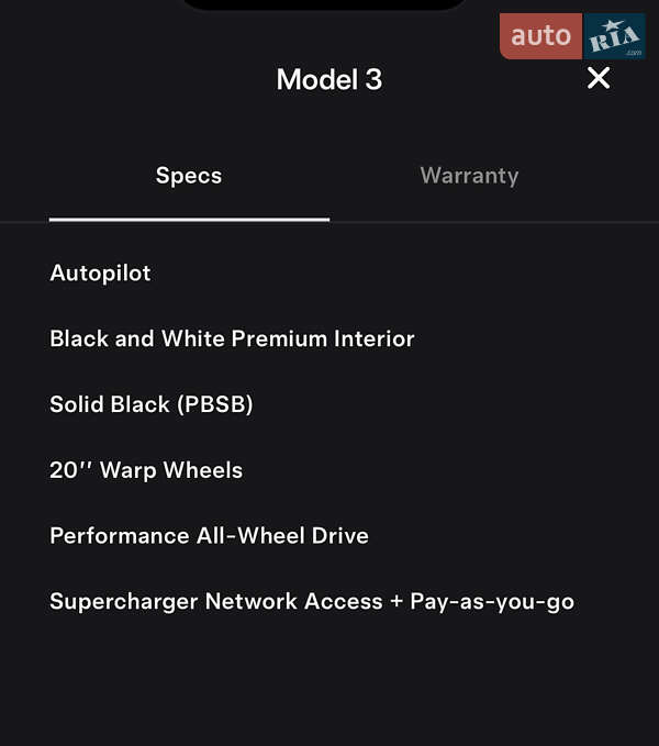 Седан Tesla Model 3 2025 в Днепре