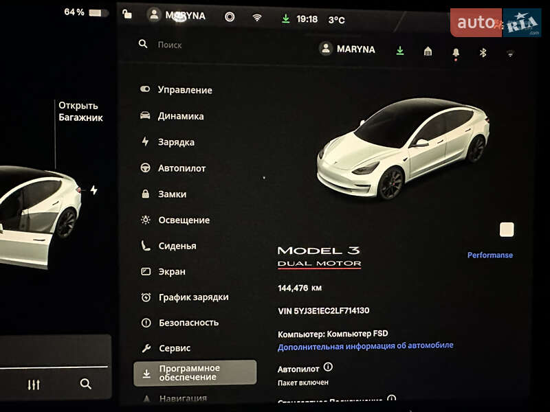 Седан Tesla Model 3 2020 в Коростені