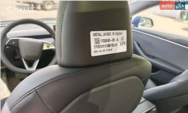 Седан Tesla Model 3 2024 в Киеве