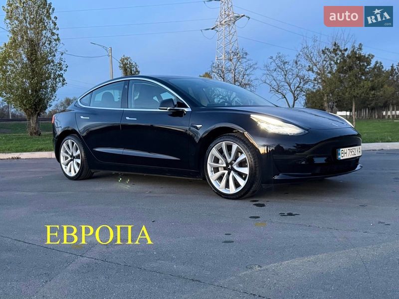 2019 Tesla Model-3, VIN 5YJ3E7EA8LF541473:plate — фото 1 (autoria)