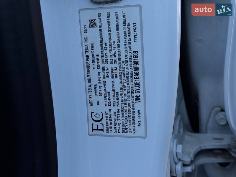 Седан Tesla Model 3 2021 в Рівному фото 29 Седан Tesla Model 3 2021 в Рівному