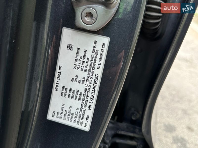 Седан Tesla Model 3 2021 в Дніпрі фото 13 Седан Tesla Model 3 2021 в Дніпрі
