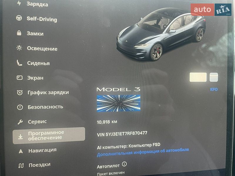 Седан Tesla Model 3 2024 в Киеве
