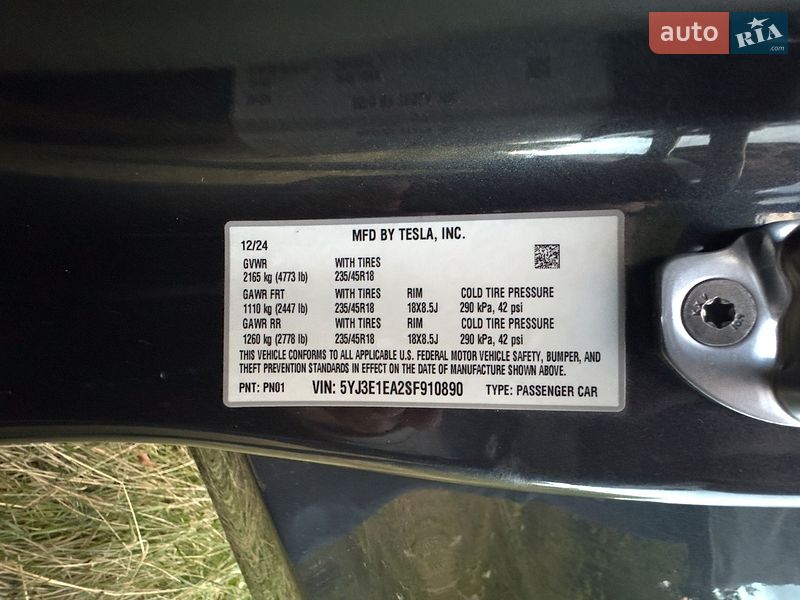 Седан Tesla Model 3 2024 в Жмеринке фото 12 Седан Tesla Model 3 2024 в Жмеринке