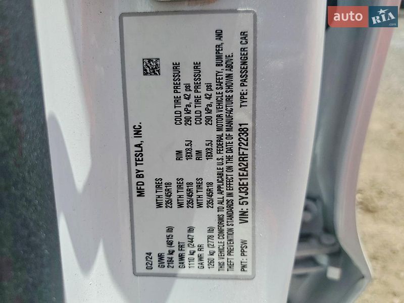 Седан Tesla Model 3 2024 в Львові фото 13 Седан Tesla Model 3 2024 в Львові