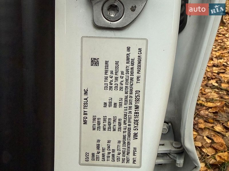 Седан Tesla Model 3 2022 в Бучі фото 25 Седан Tesla Model 3 2022 в Бучі