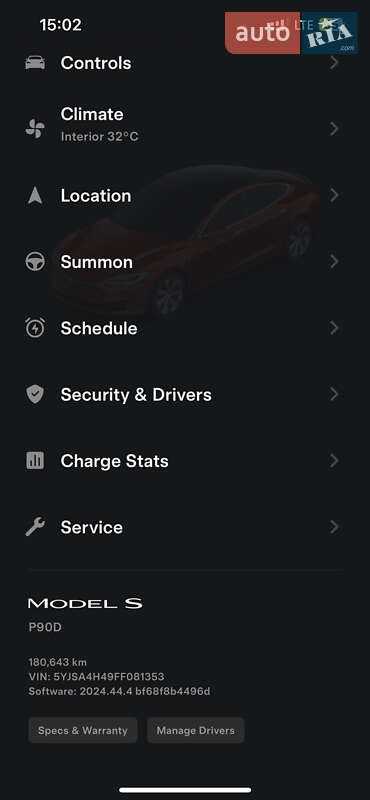 Ліфтбек Tesla Model S 2015 в Кривому Розі