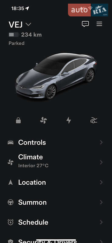 Ліфтбек Tesla Model S 2016 в Острозі