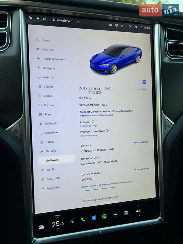 Ліфтбек Tesla Model S 2016 в Одесі
