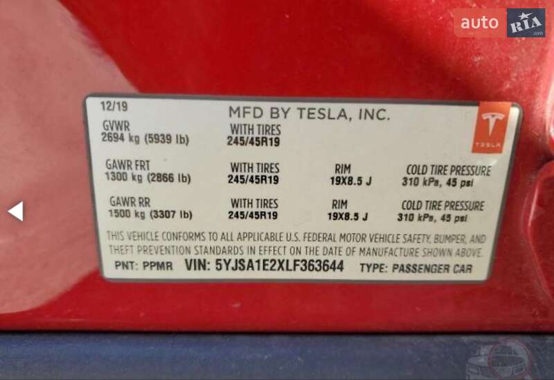 Лифтбек Tesla Model S 2019 в Киеве фото 39 Лифтбек Tesla Model S 2019 в Киеве