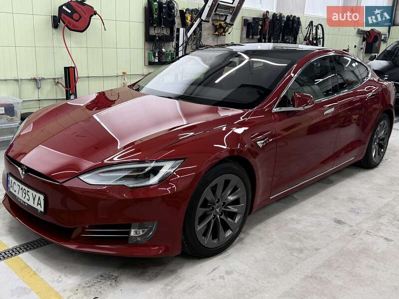2019 Tesla Model-S, VIN 5YJSA7E27LF356203:plate — фото 1 (autoria)