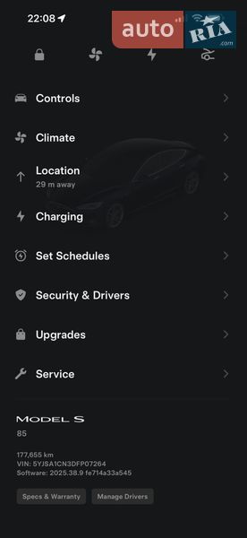 Лифтбек Tesla Model S 2013 в Ирпене