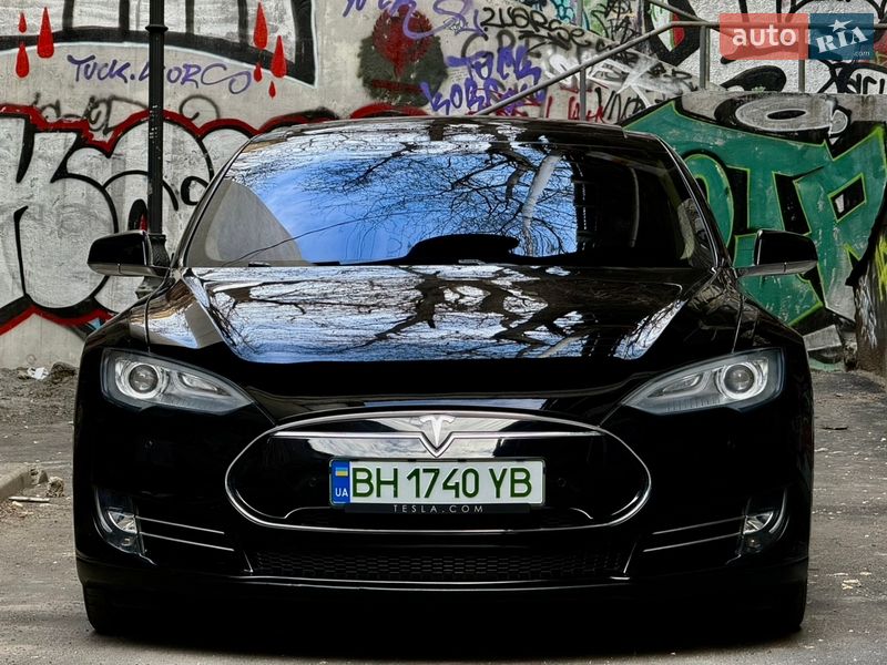 2014 Tesla Model-S, VIN 5YJSA3H16EFP46787:plate — фото 1 (autoria)