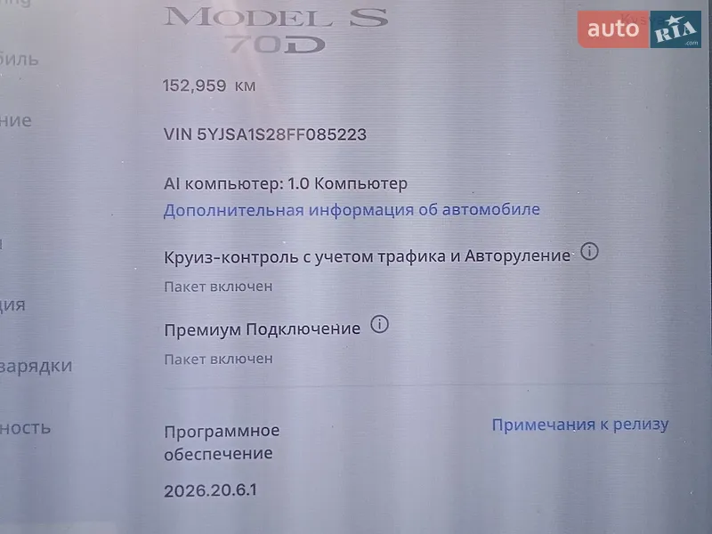 Лифтбек Tesla Model S 2015 в Харькове документ