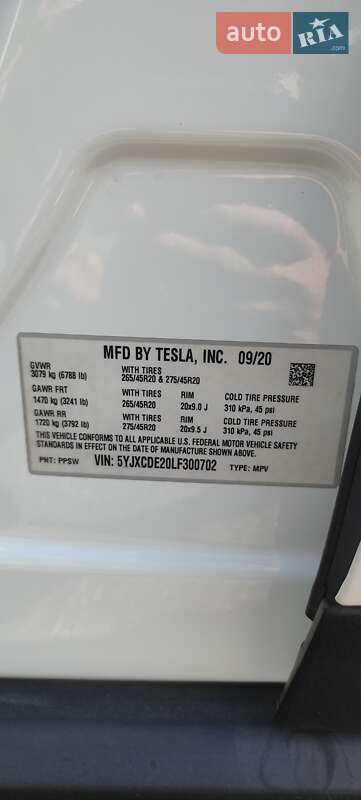 Позашляховик / Кросовер Tesla Model X 2020 в Стрию