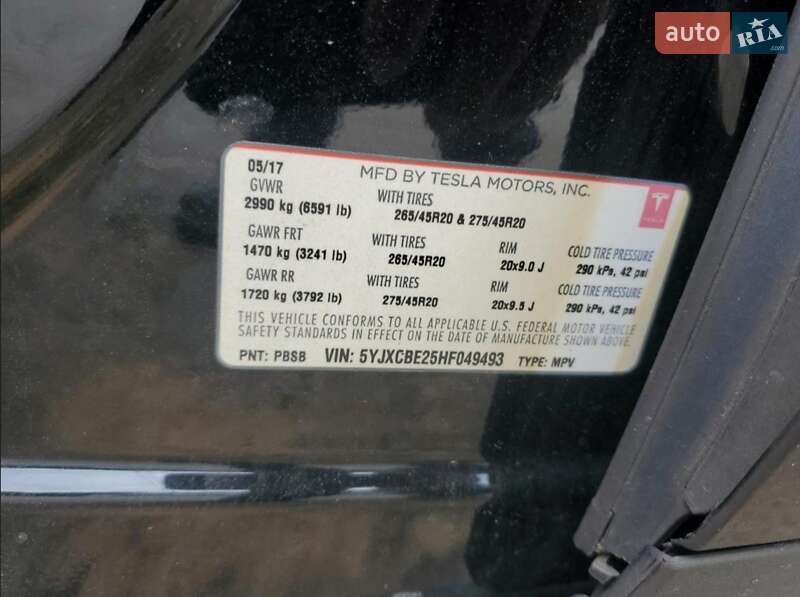 Внедорожник / Кроссовер Tesla Model X 2017 в Львове