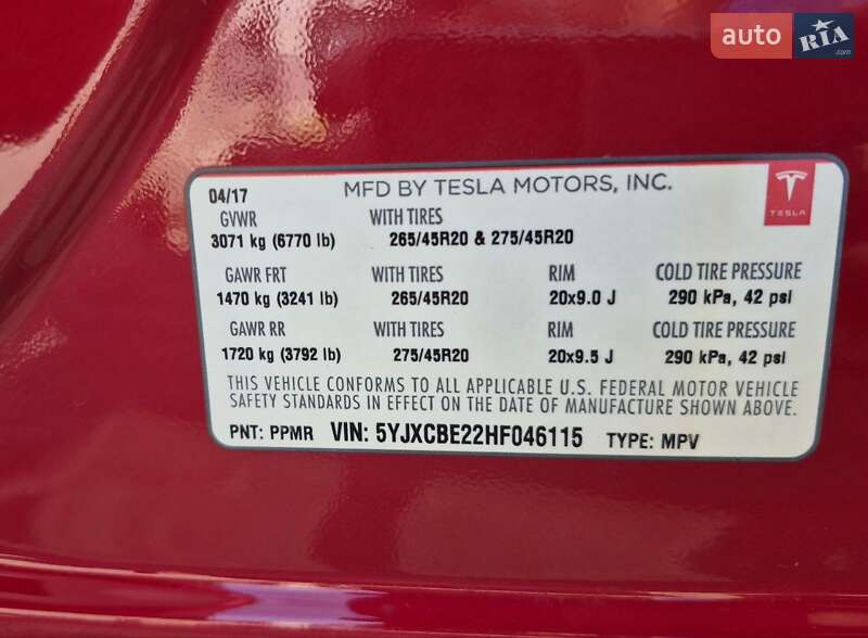 Позашляховик / Кросовер Tesla Model X 2017 в Запоріжжі
