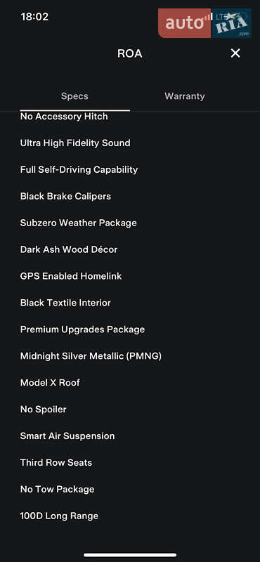 Позашляховик / Кросовер Tesla Model X 2018 в Чернігові фото 11 Позашляховик / Кросовер Tesla Model X 2018 в Чернігові