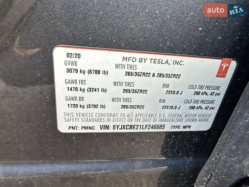 Внедорожник / Кроссовер Tesla Model X 2020 в Львове