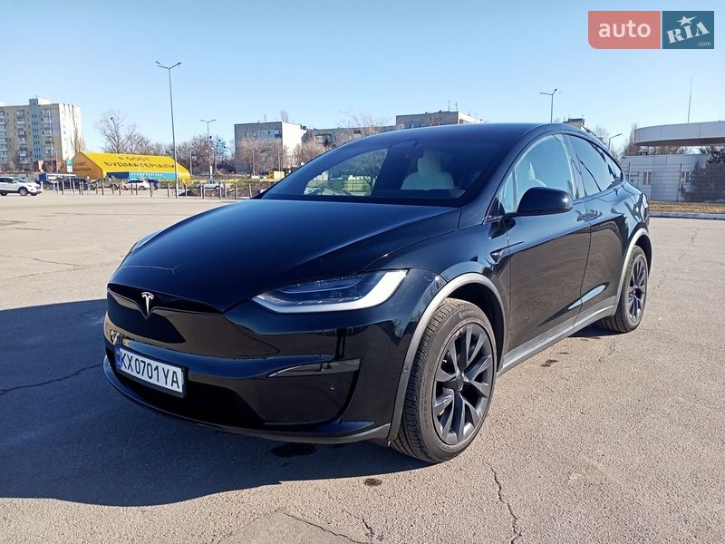 2022 Tesla Model X, VIN 7SAXCAE56NF350700:plate — фото 1 (autoria)