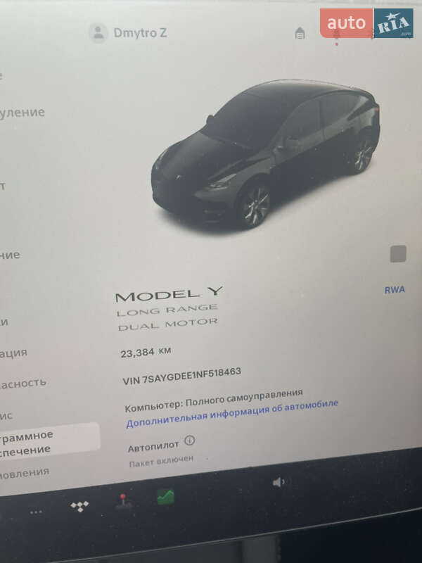 Внедорожник / Кроссовер Tesla Model Y 2022 в Киеве