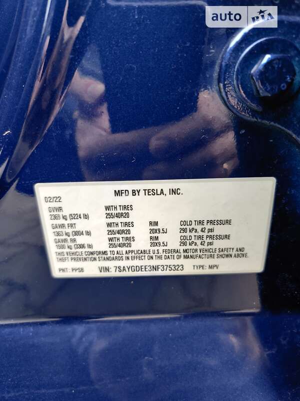 Внедорожник / Кроссовер Tesla Model Y 2022 в Черновцах