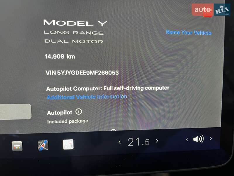 Внедорожник / Кроссовер Tesla Model Y 2021 в Львове