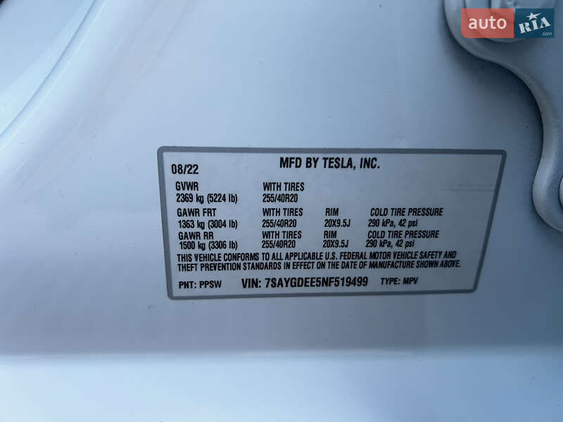 Внедорожник / Кроссовер Tesla Model Y 2022 в Тернополе