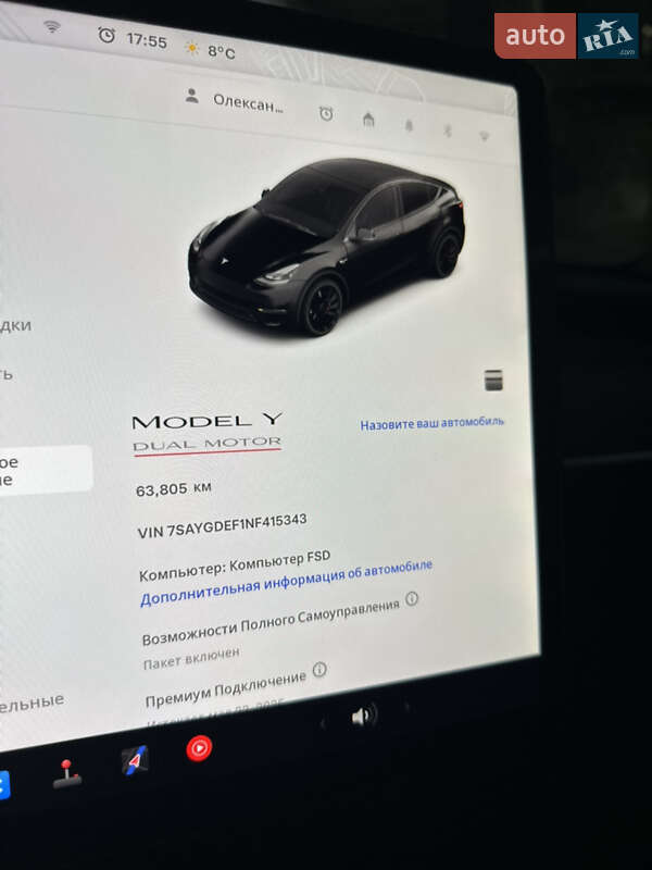 Внедорожник / Кроссовер Tesla Model Y 2022 в Львове