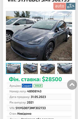 Внедорожник / Кроссовер Tesla Model Y 2021 в 