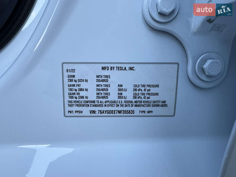 Внедорожник / Кроссовер Tesla Model Y 2022 в Луцке фото 21 Внедорожник / Кроссовер Tesla Model Y 2022 в Луцке