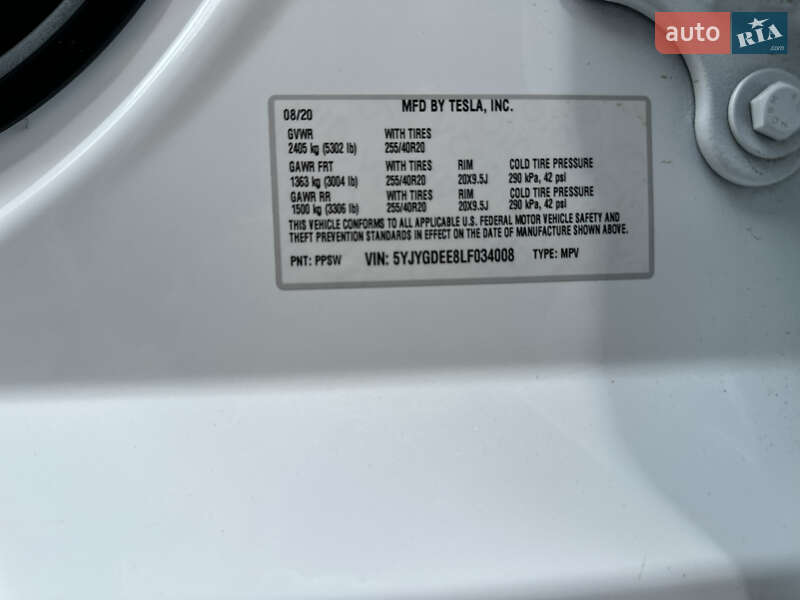 Позашляховик / Кросовер Tesla Model Y 2020 в Львові