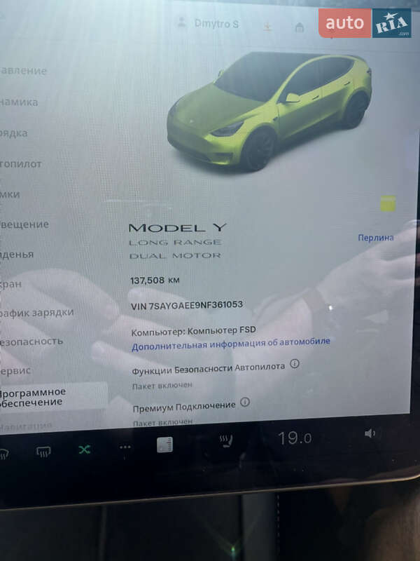 Внедорожник / Кроссовер Tesla Model Y 2022 в Киеве