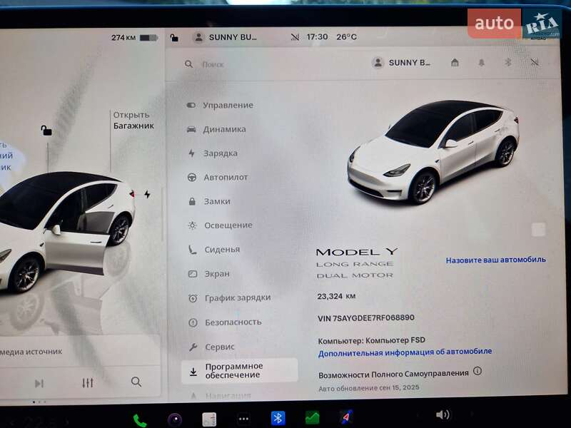Позашляховик / Кросовер Tesla Model Y 2024 в Дніпрі