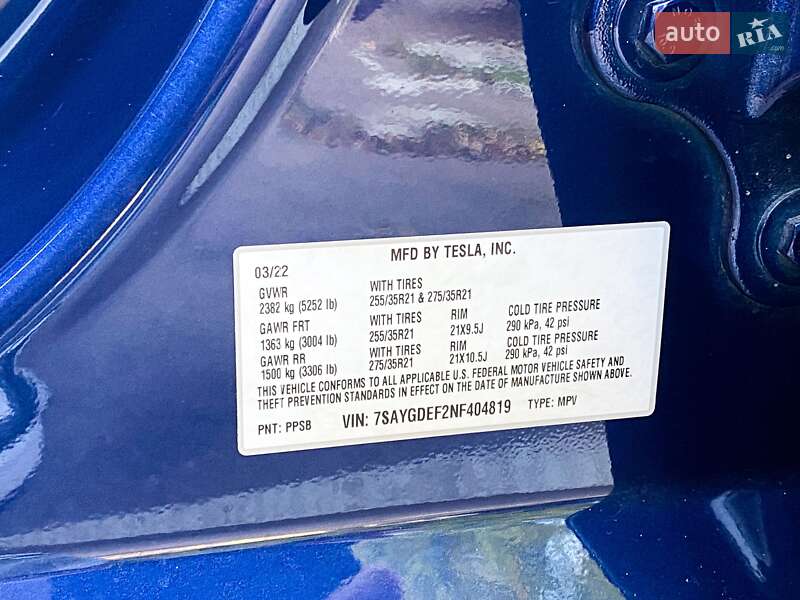Внедорожник / Кроссовер Tesla Model Y 2022 в Киеве