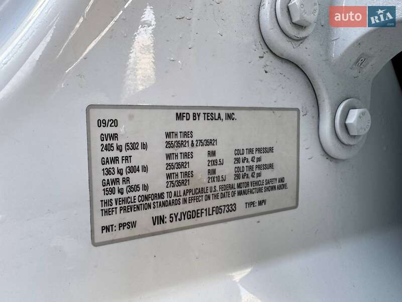 Внедорожник / Кроссовер Tesla Model Y 2020 в Луцке