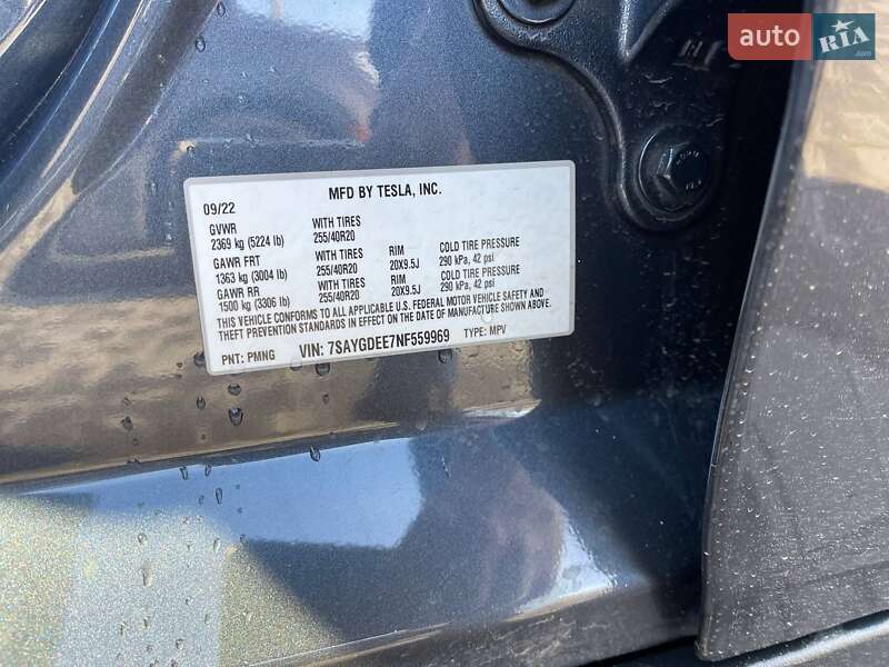 Позашляховик / Кросовер Tesla Model Y 2022 в Львові