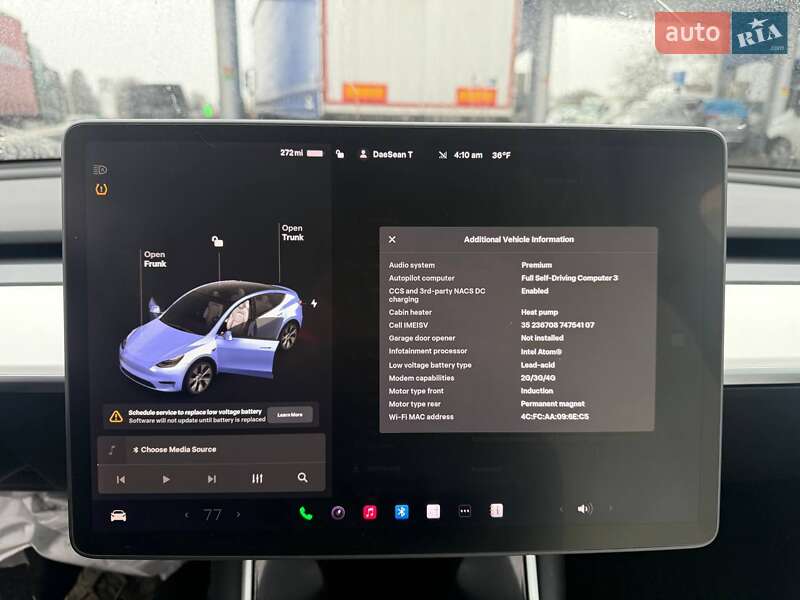 Внедорожник / Кроссовер Tesla Model Y 2020 в Луцке фото 17 Внедорожник / Кроссовер Tesla Model Y 2020 в Луцке