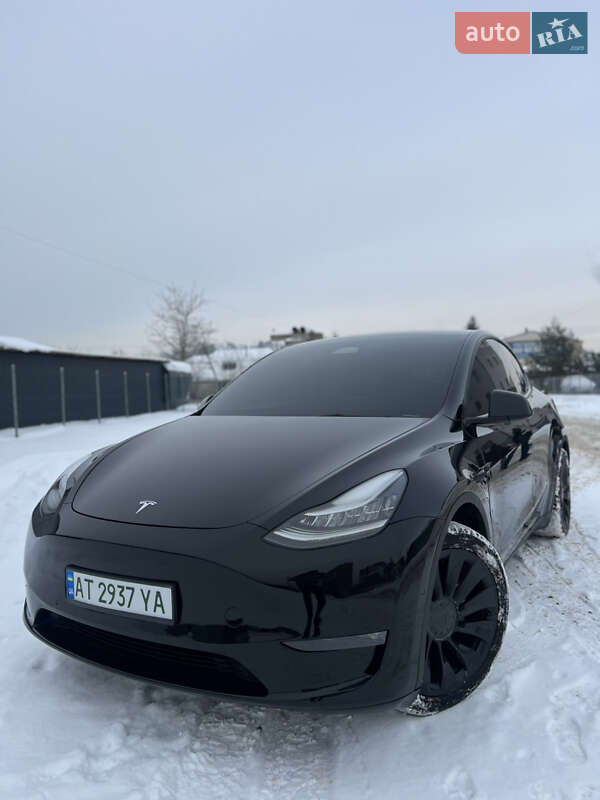 2021 Tesla Model Y, VIN 5YJYGDEE4MF140442:plate — фото 1 (autoria)
