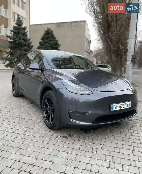 2022 Tesla Model Y, VIN 7SAYGDEE6NF353476:plate — фото 1 (autoria)