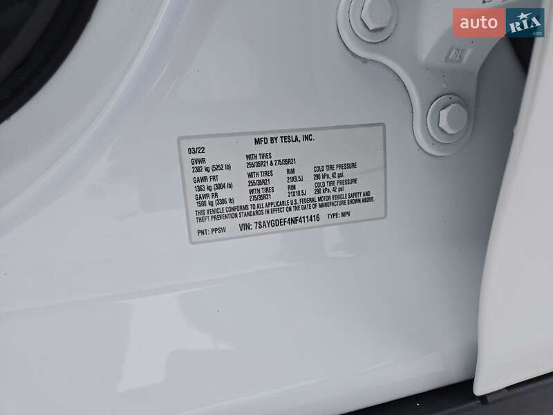 Внедорожник / Кроссовер Tesla Model Y 2022 в Белой Церкви