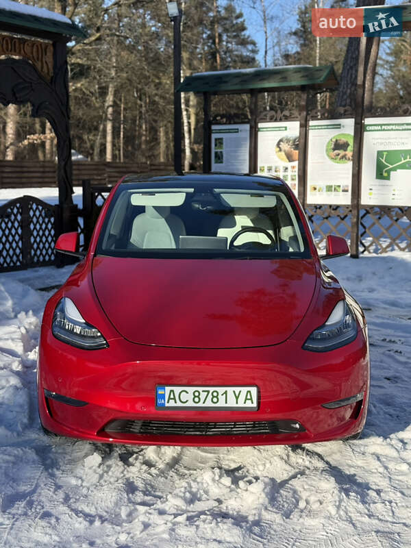 2021 Tesla Model Y, VIN 5YJYGDEE8MF228863:plate — фото 1 (autoria)