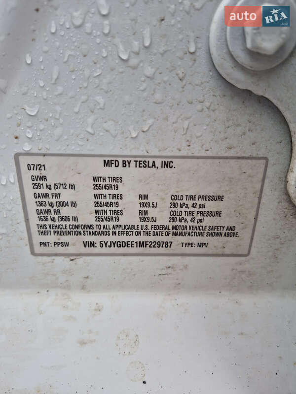 Позашляховик / Кросовер Tesla Model Y 2021 в Бучі фото 11 Позашляховик / Кросовер Tesla Model Y 2021 в Бучі