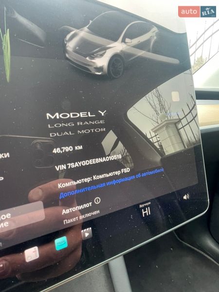 Позашляховик / Кросовер Tesla Model Y 2022 в Вінниці фото 11 Позашляховик / Кросовер Tesla Model Y 2022 в Вінниці