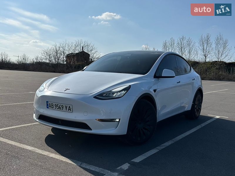 2021 Tesla Model Y, VIN 5YJYGDEE6MF122363:plate — фото 1 (autoria)