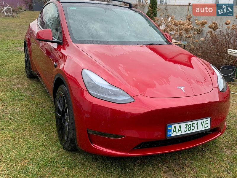 2021 Tesla Model Y, VIN 5YJYGDEE9MF129582:plate — фото 1 (autoria)