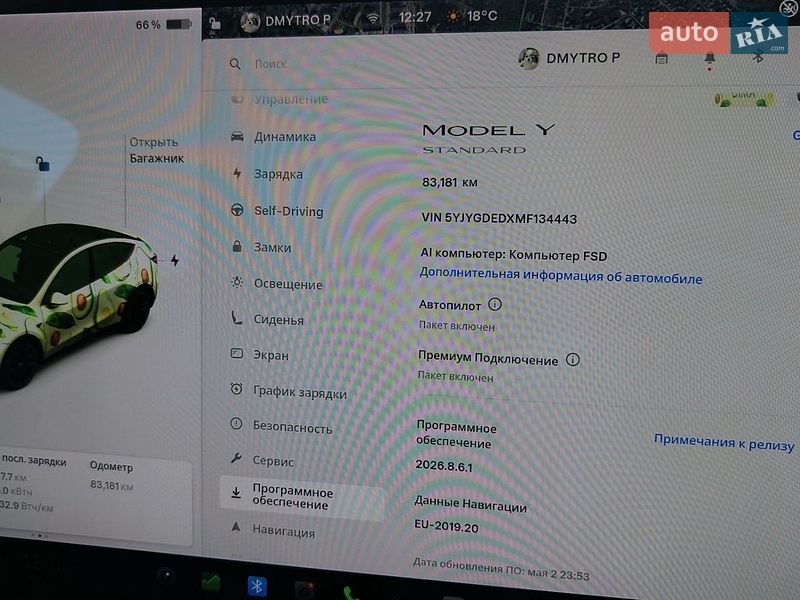 Внедорожник / Кроссовер Tesla Model Y 2021 в Киеве