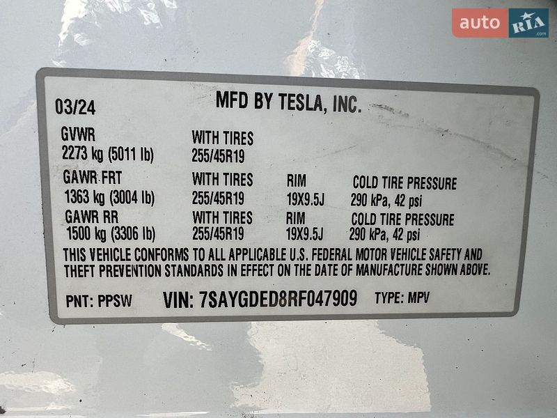 Позашляховик / Кросовер Tesla Model Y 2024 в Дніпрі